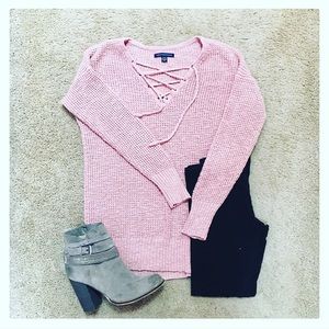 AE Lace-Up Sweater
